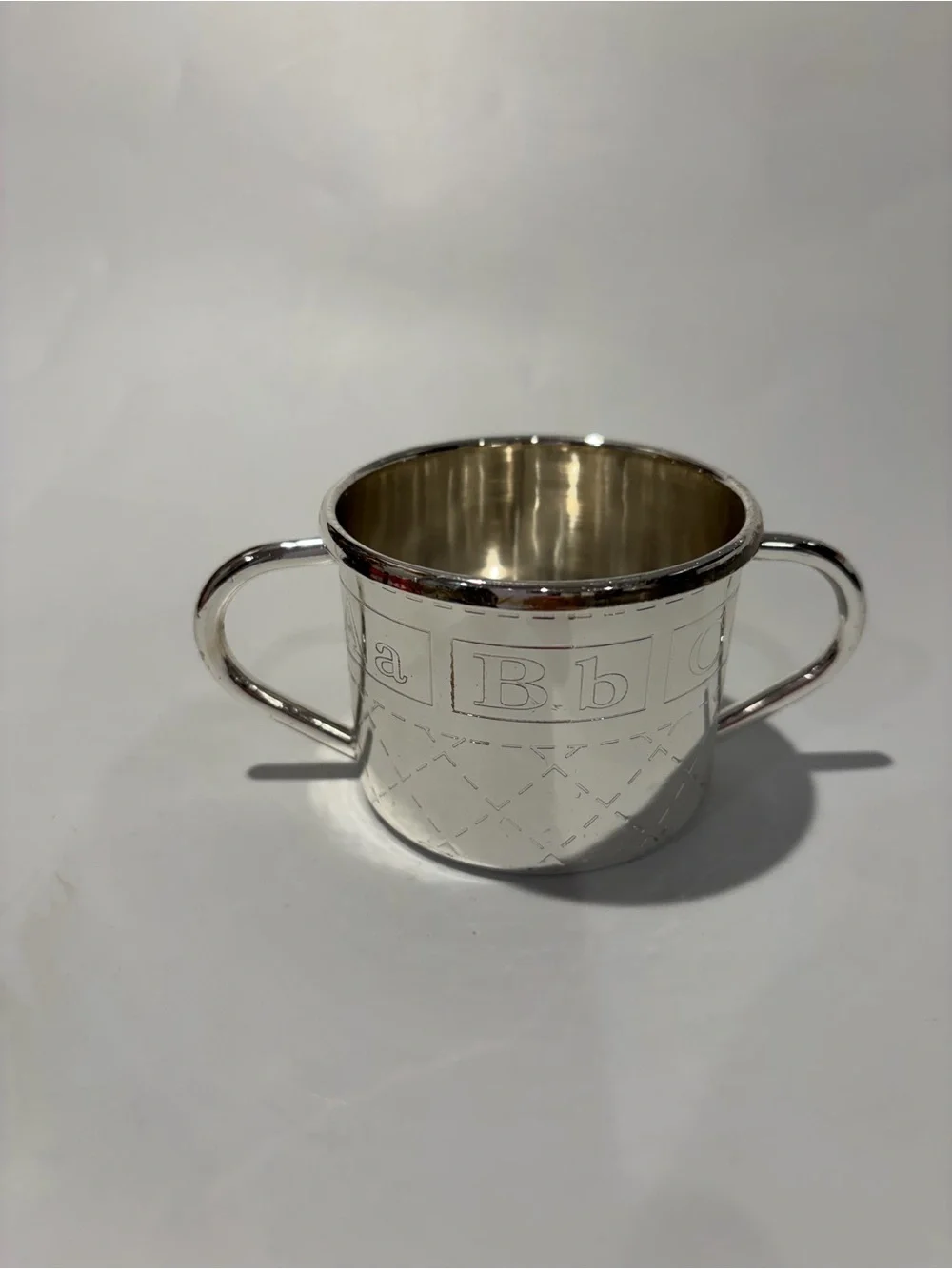 Ralph Lauren Silver Baby Cup Alphabet New Baby Nursery Baby Shower Gift